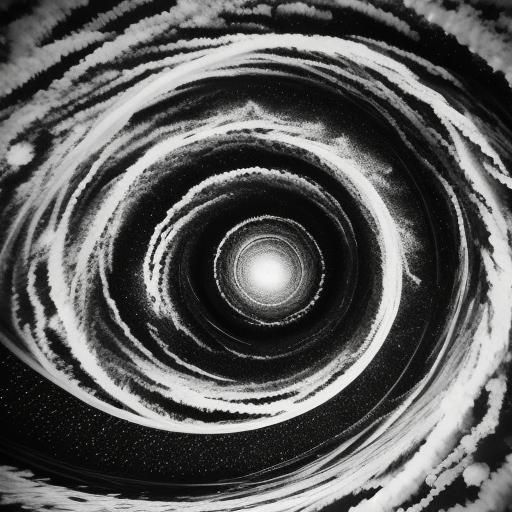 Dramatic Black and White Spirals