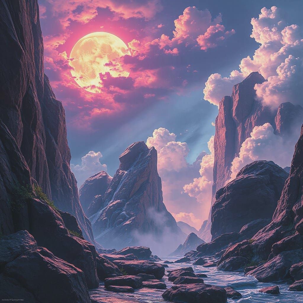 Fantastical Concept Art in Deep, Complementary Colors