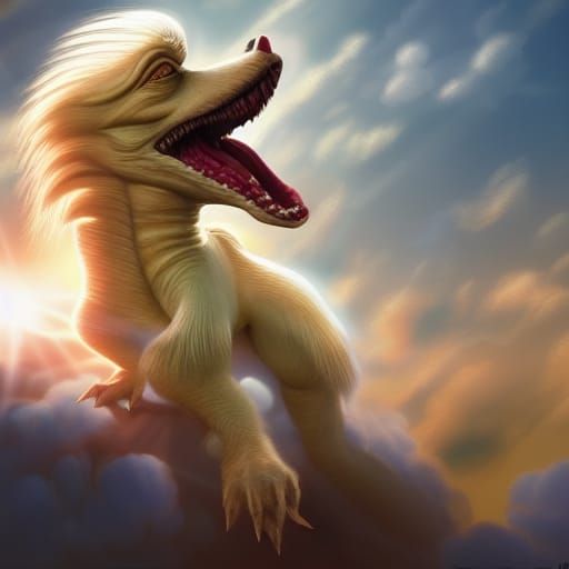 Donald Trump Rides Falcor: Hyperdetailed Concept Art
