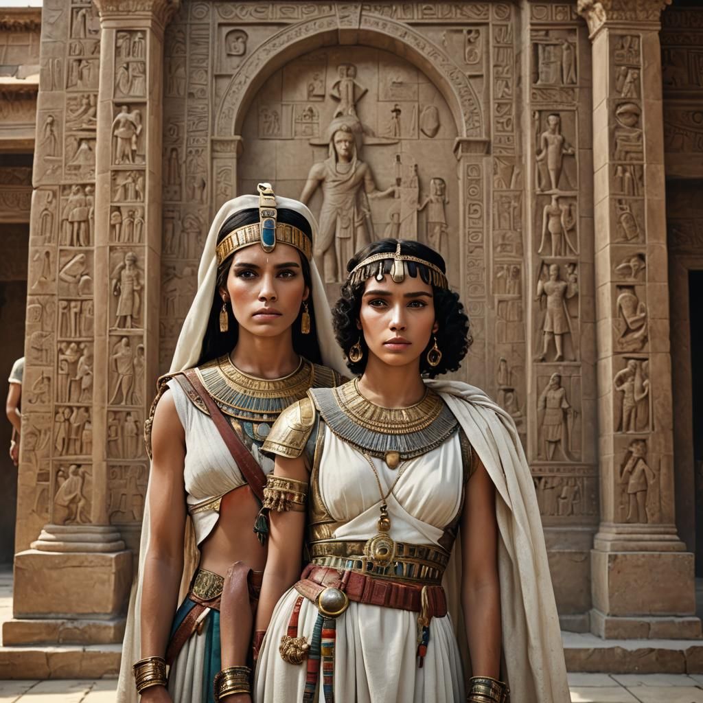 Antony and Cleopatra Portrait in Photorealistic Style