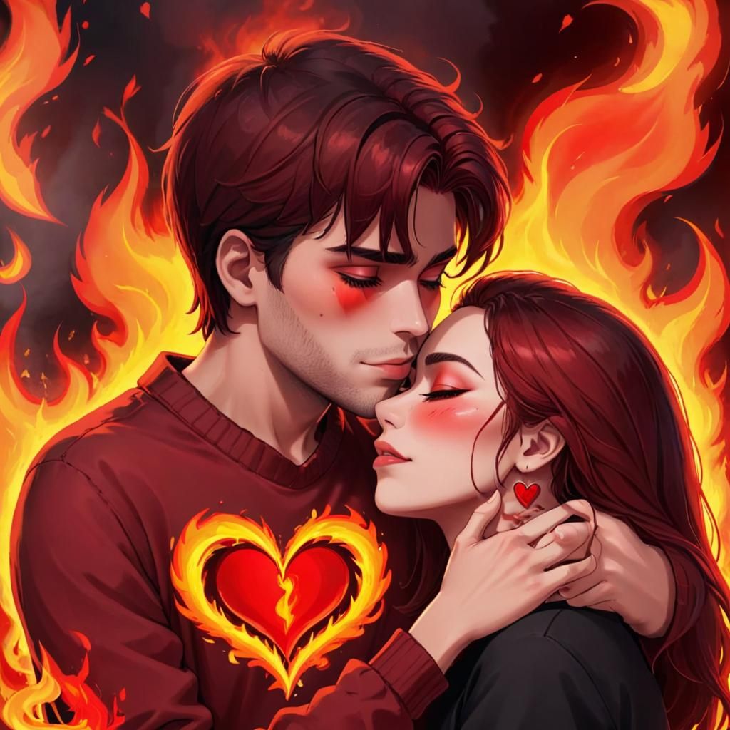 Emoji Sequence: Burning Love, Hand Gesture, Radiation