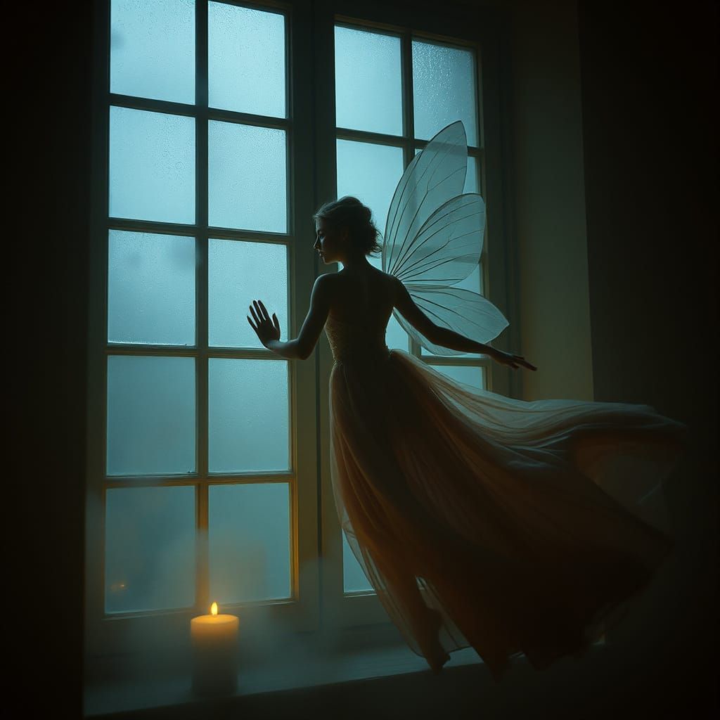 Realistic Fairy Floats by Misty Window