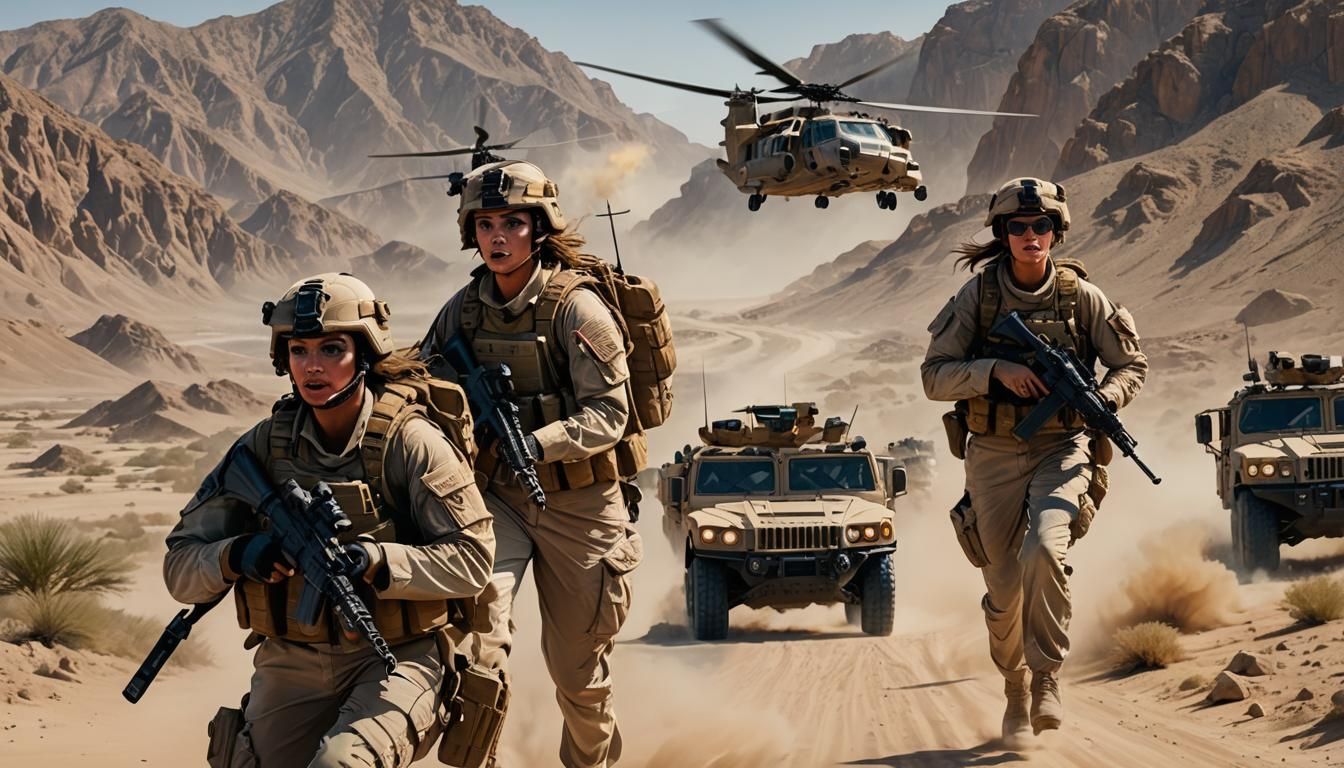Hyperrealistic Concept Art: Marines in Afghanistan