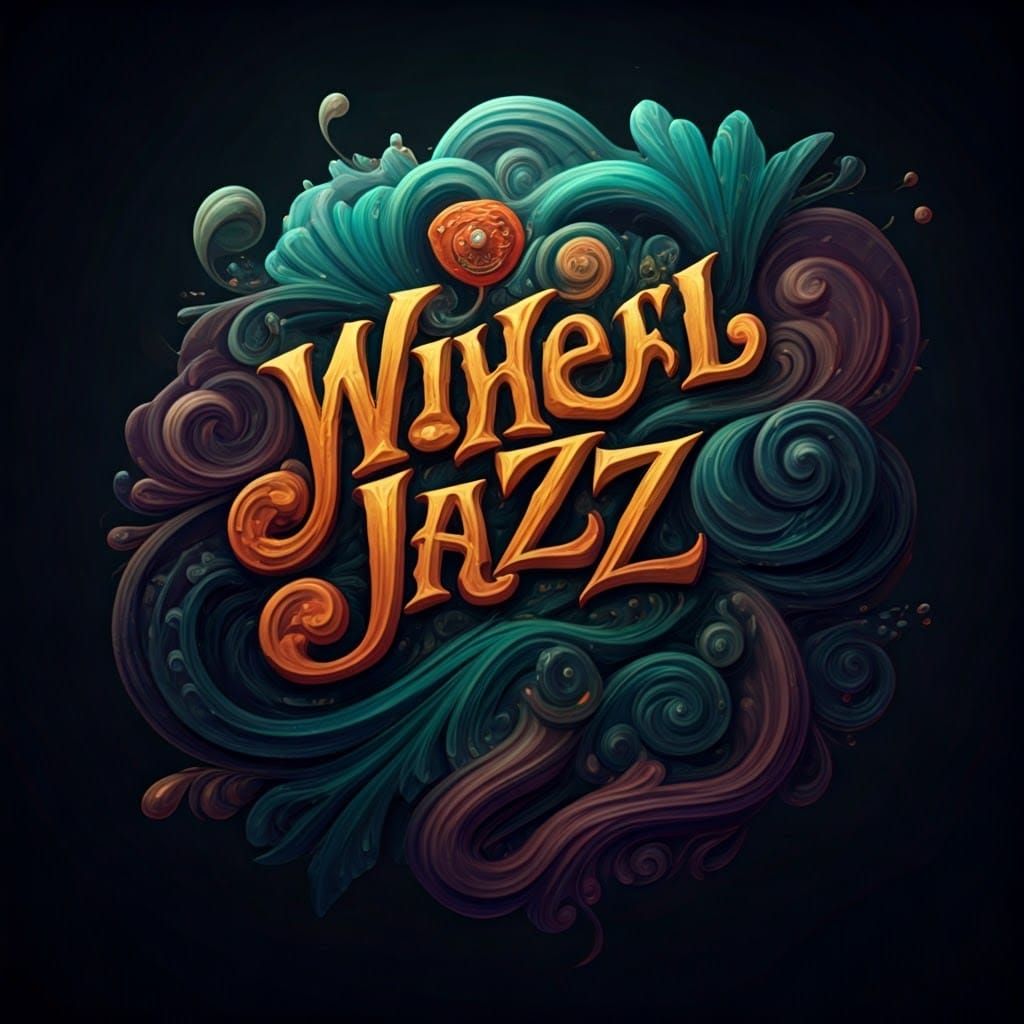 Whimsical Jazz Album Cover Design in Detailed Matte Painting