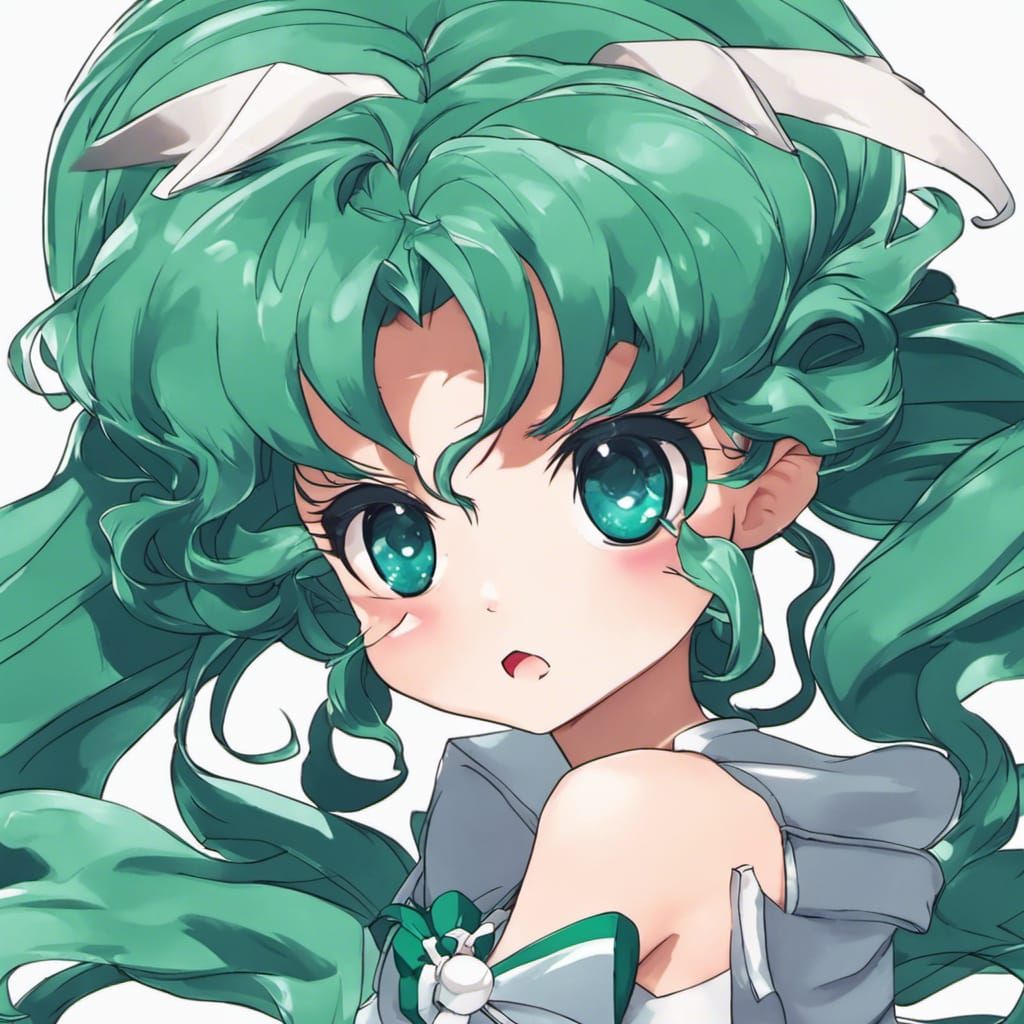 Chibi Sailor Neptune in Anime Style
