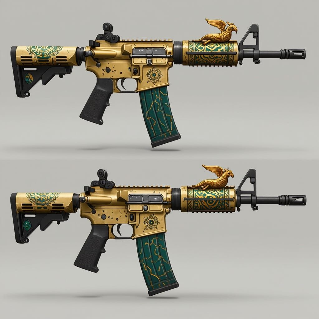 M4A4 CS2 Skin: Arabian Mythology Djinn & Simurgh