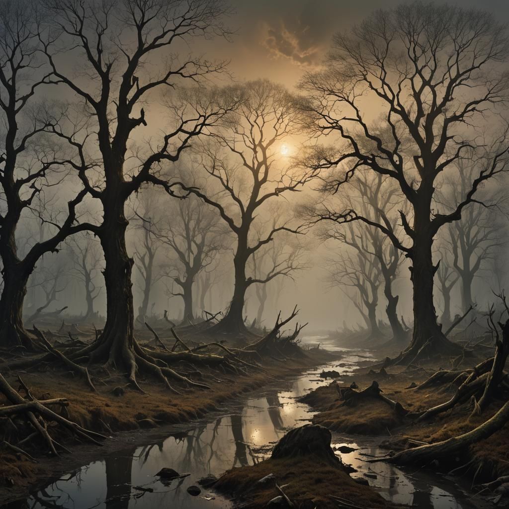 Fantastical Matte Painting of Hope in Deep Color