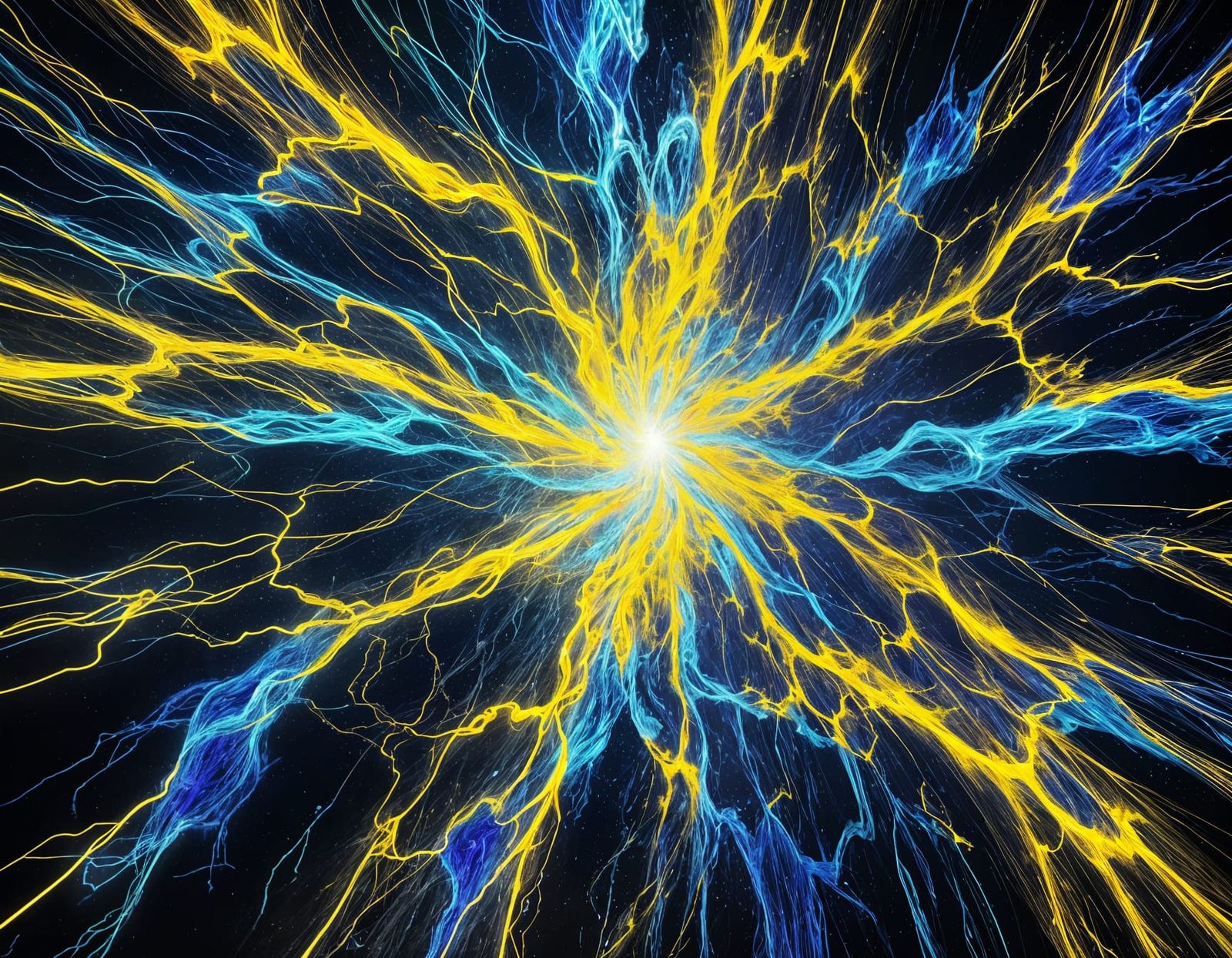 Colorful Electro Energy Discharge Abstract Art