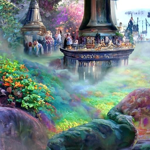 Ethereal Friendship: A Thomas Kinkade Fantasy