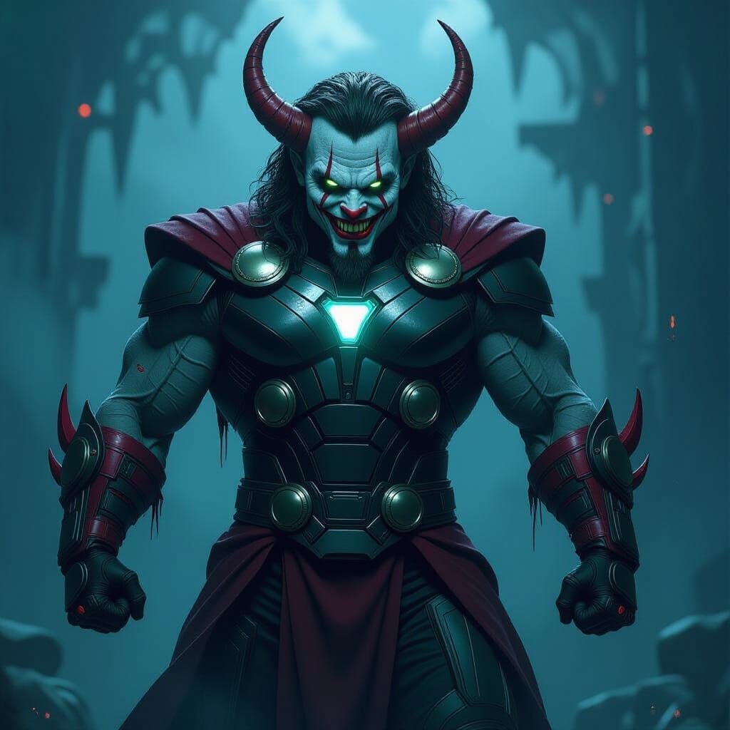 Hybrid Creature: Thor Iron Man Pennywise Gothic Horror