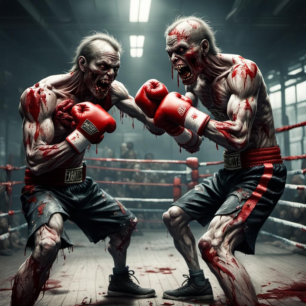 Boxing Zombies in Horror Style