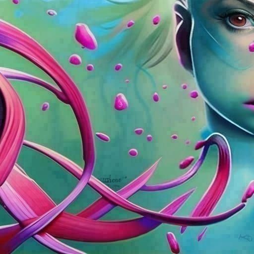 Breast Cancer Awareness Ribbon with Vibrant Color