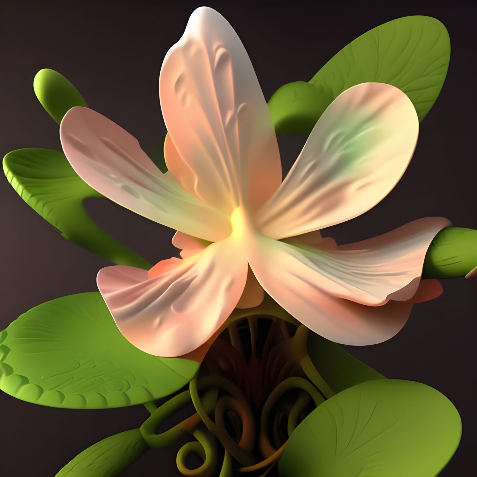 Surreal Celestial Flowers in Detailed 3D Shading