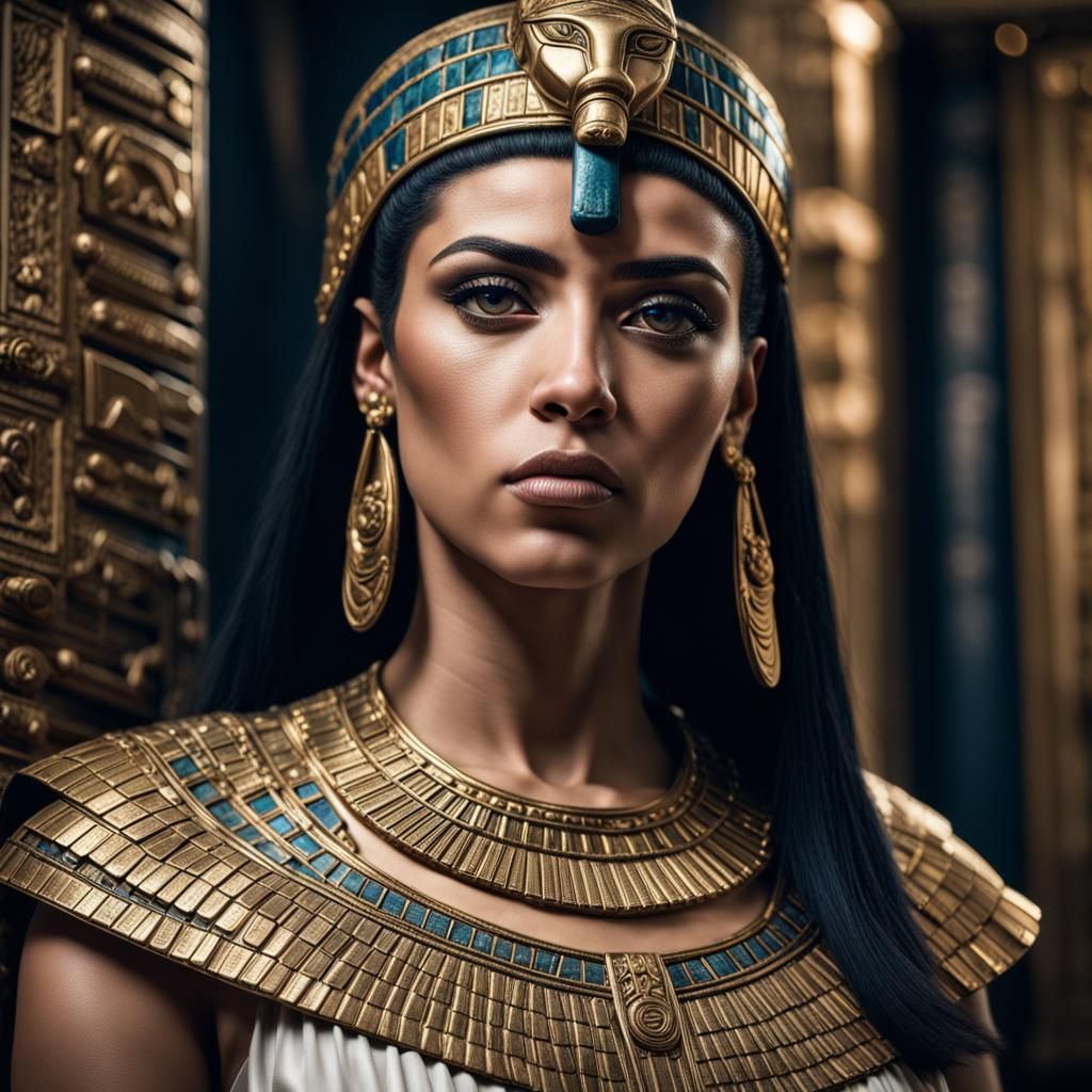 Hyperrealistic Portrait of Cleopatra in High Definition
