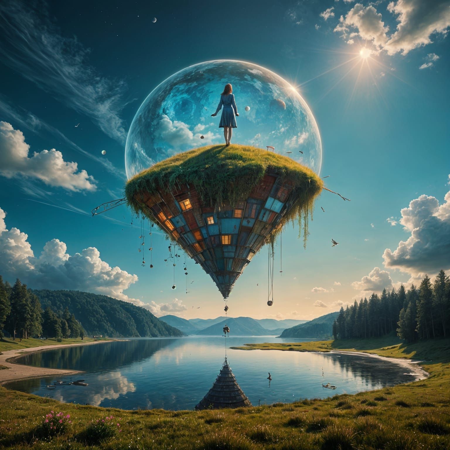 Vibrant Tropical Dreamscapes in Expressionist Style