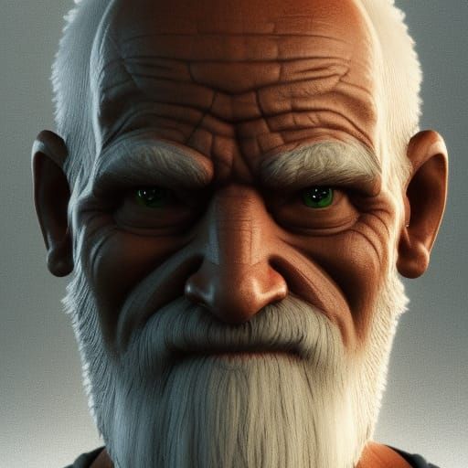 Detailed 3D Render of an Old Man
