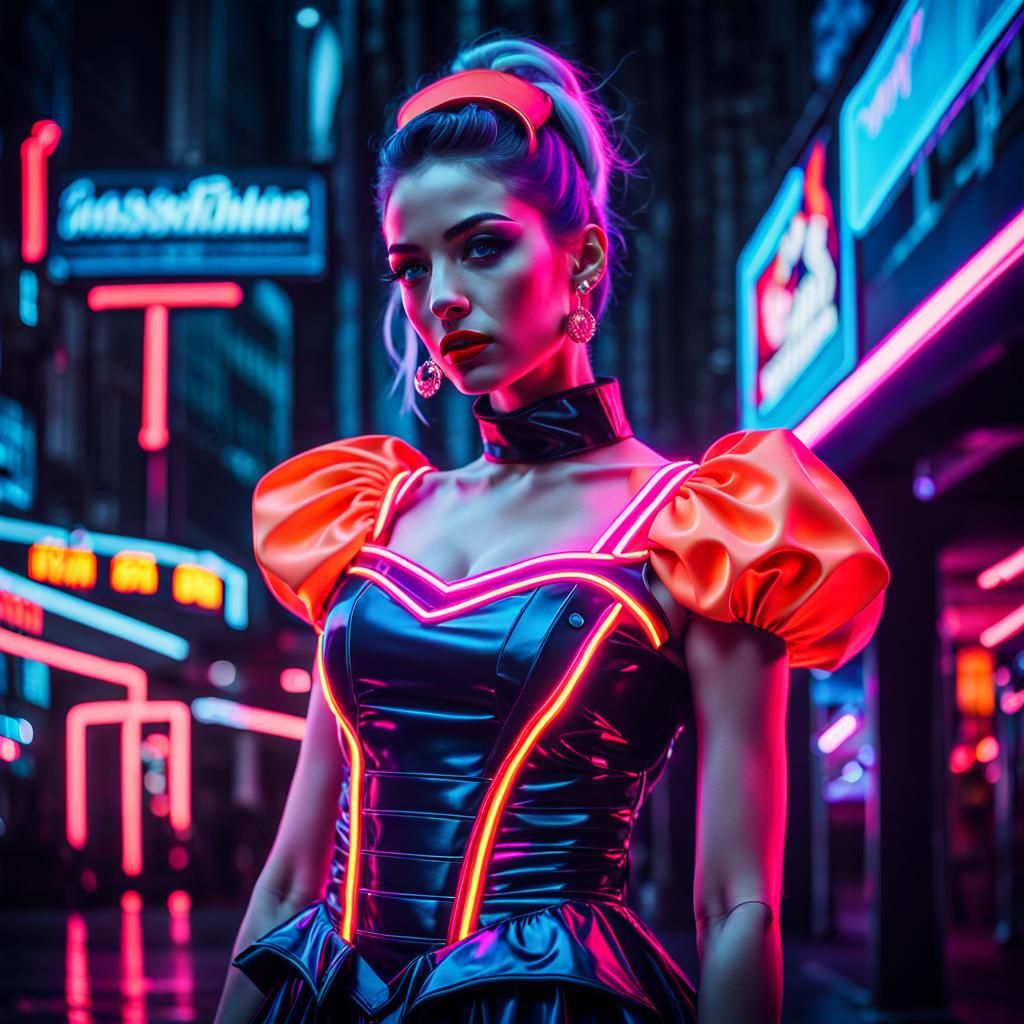 Cyberpunk Peach From Super Mario Bros