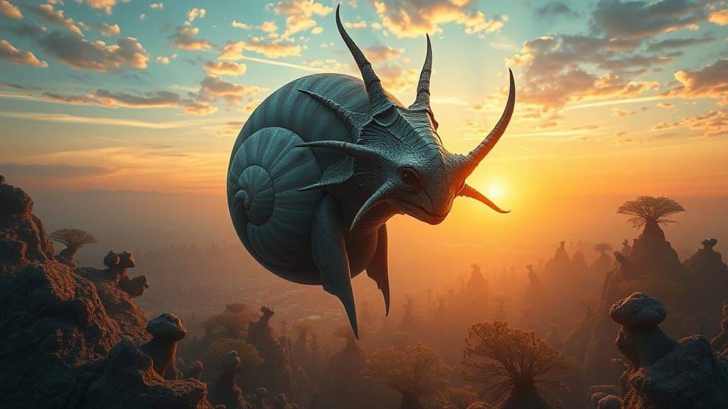 Surrealistic Goddess of the Sunset Labyrinth