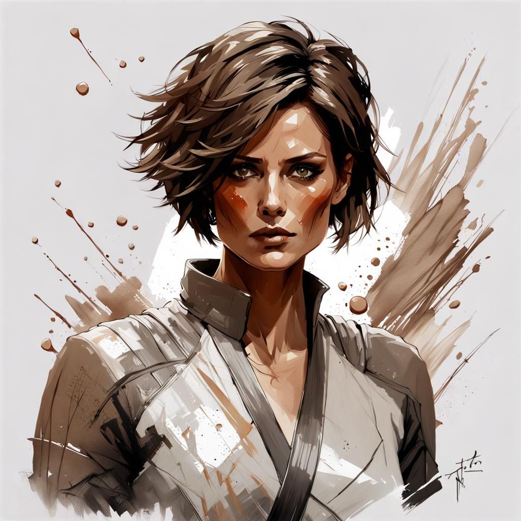 Brunette Woman Creating Ceramic Art: Detailed Studio Photo