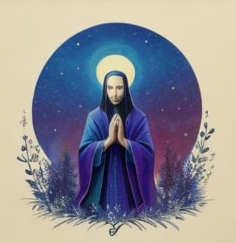 Abstract Visualization of Hope, Prayer, and Wishes