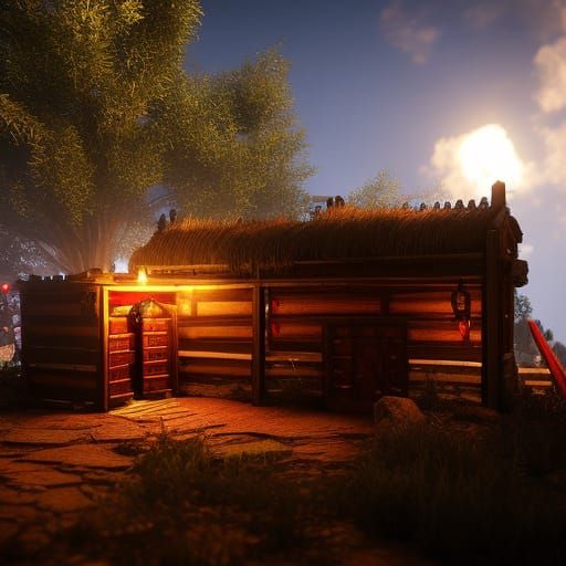 Hyperdetailed Diablo Village Display in 8K Resolution