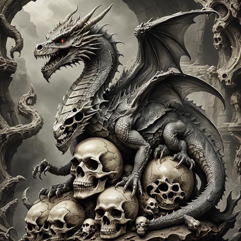 Dragon Guardian on Skull Throne