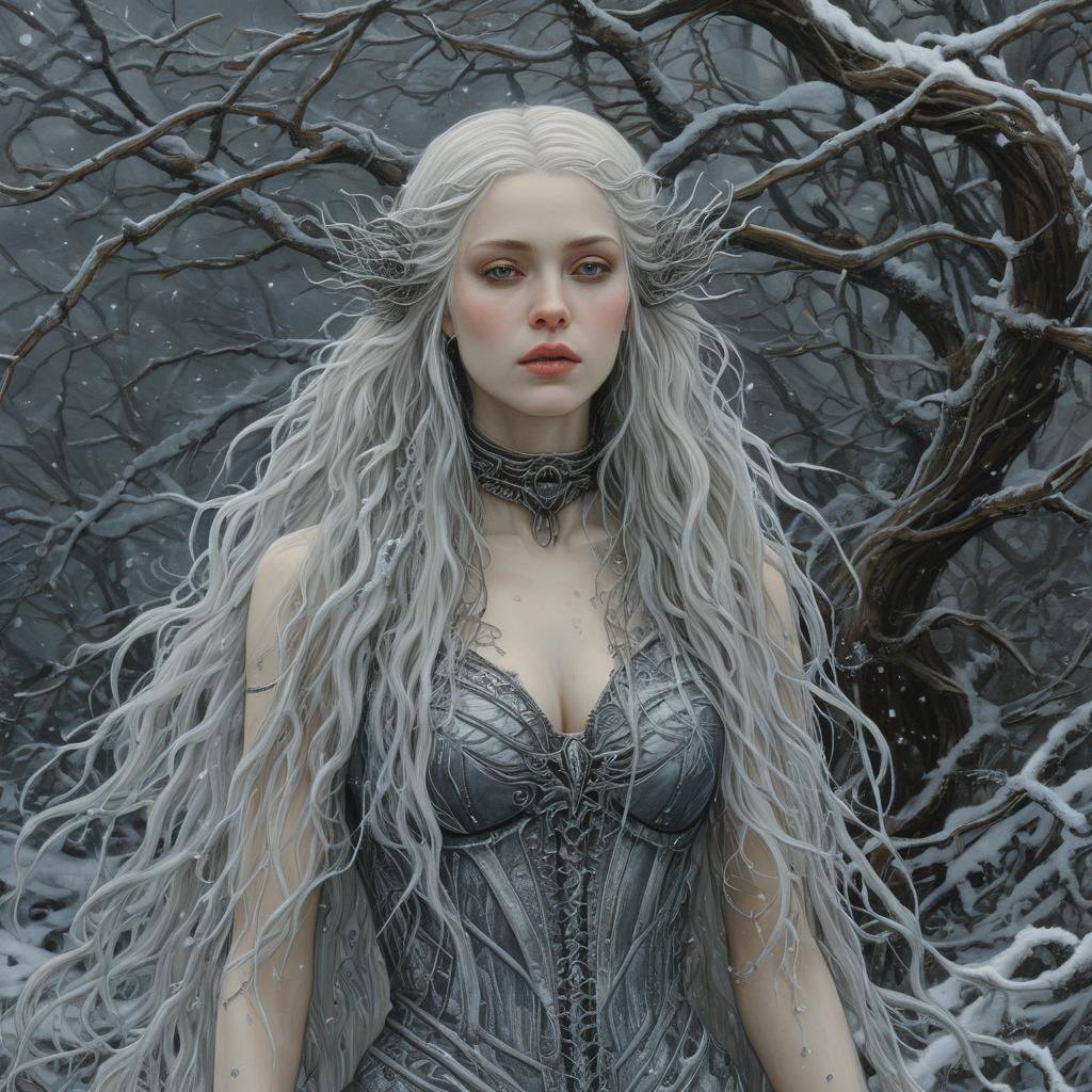 Whispering Winter Queen in Icy Gloom