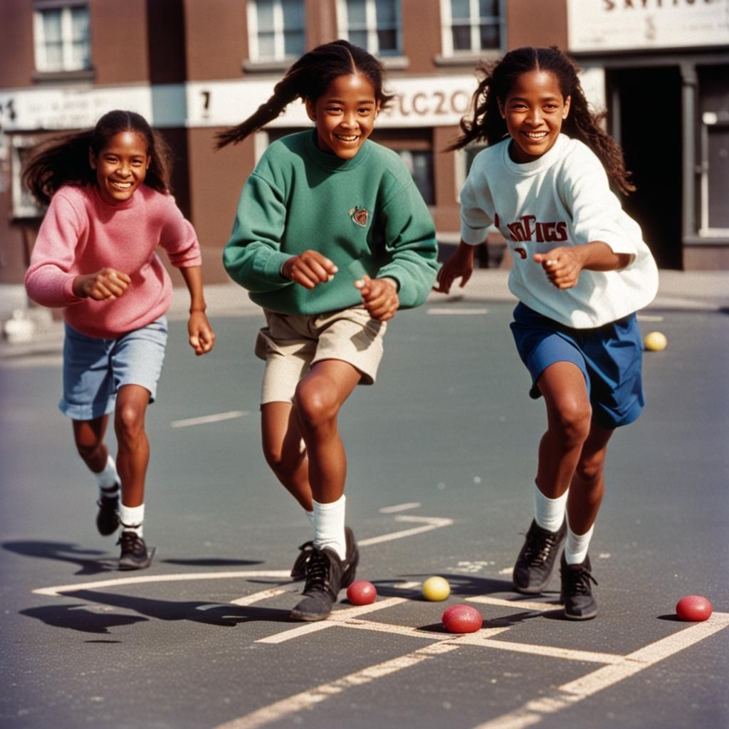 was young play hopscoth