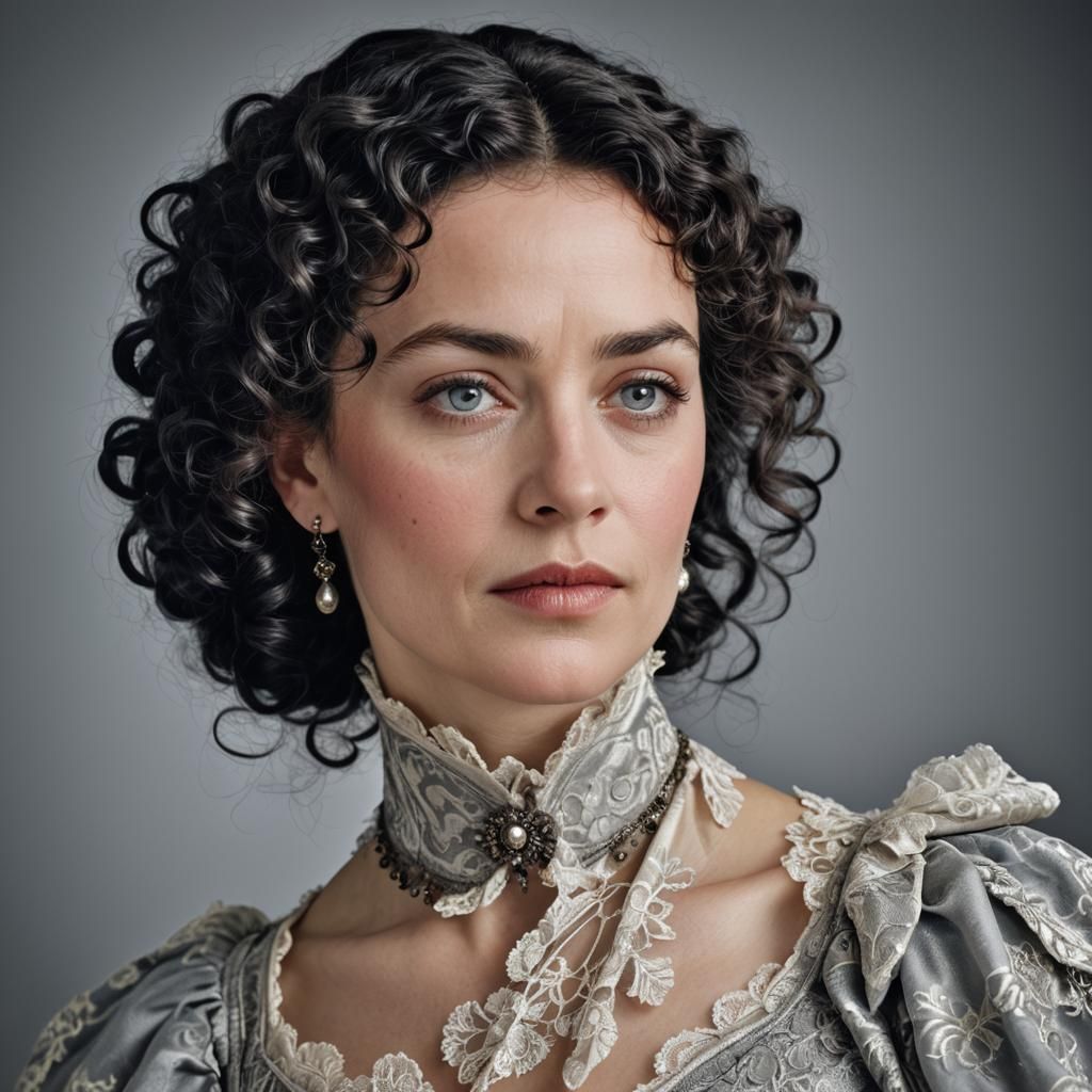 Elegant Victorian Woman Portrait in Classical Style