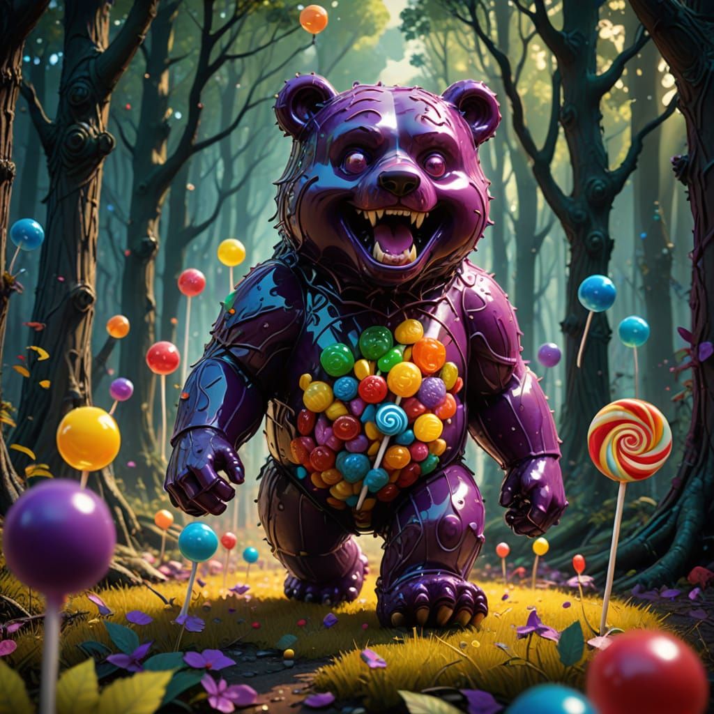 Gummy Bear Monster in Lollipop Forest