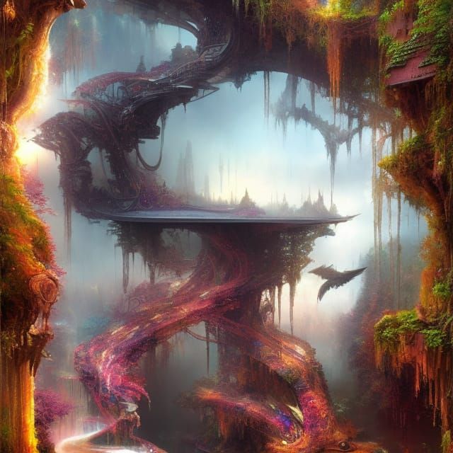 Intergalactic Galaxy with Glass Bridges, an Escher Masterpie...