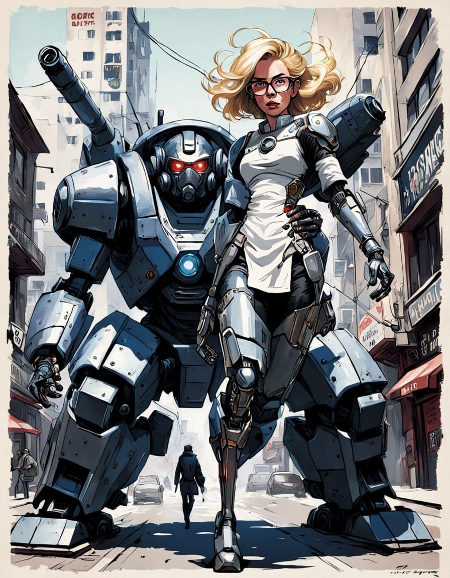 Giant Mecha Robot Chases Fleeing Humans Down Sunset Boulevar...