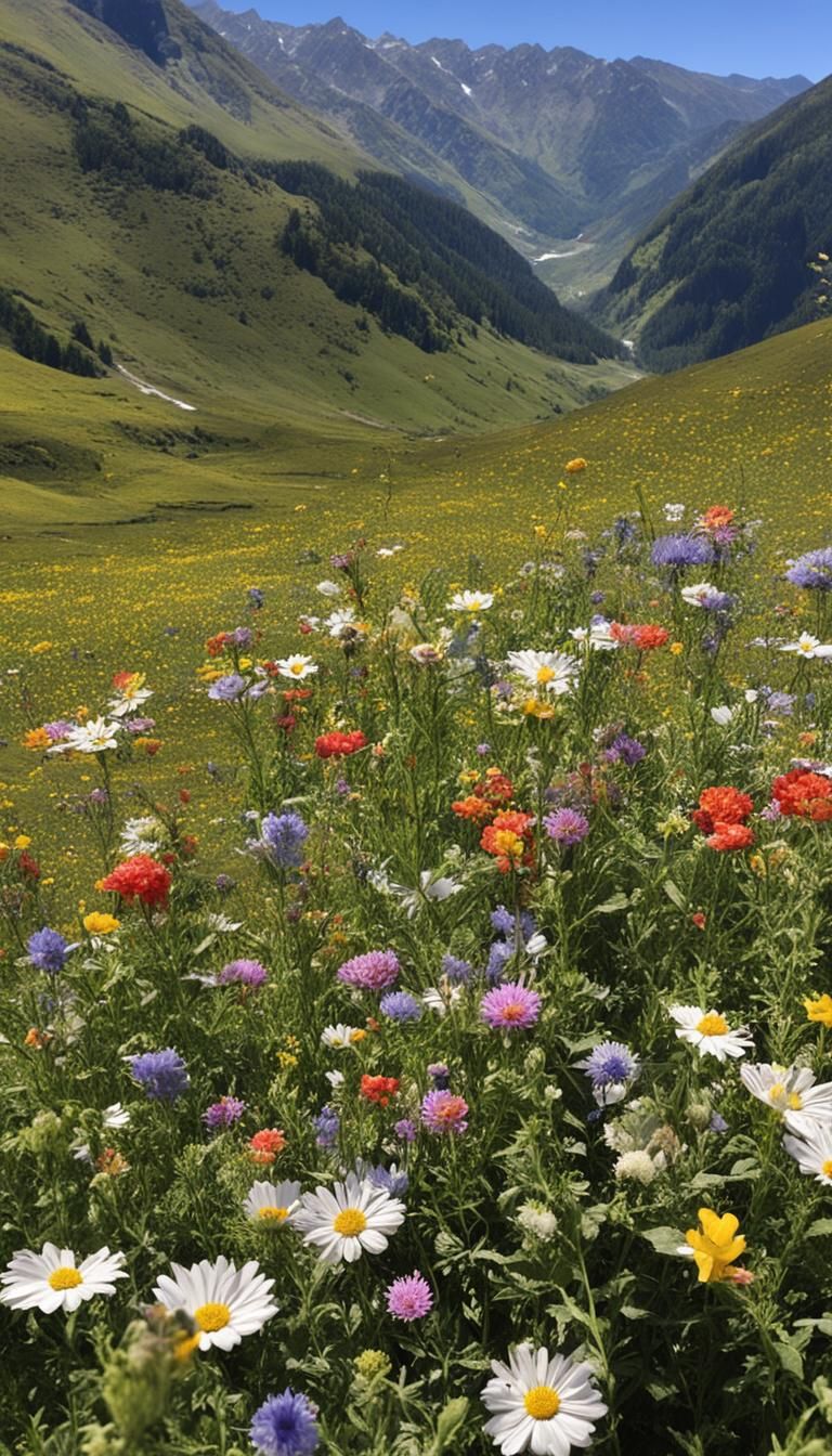 Breathtaking Wildflowers in Sunny Valley