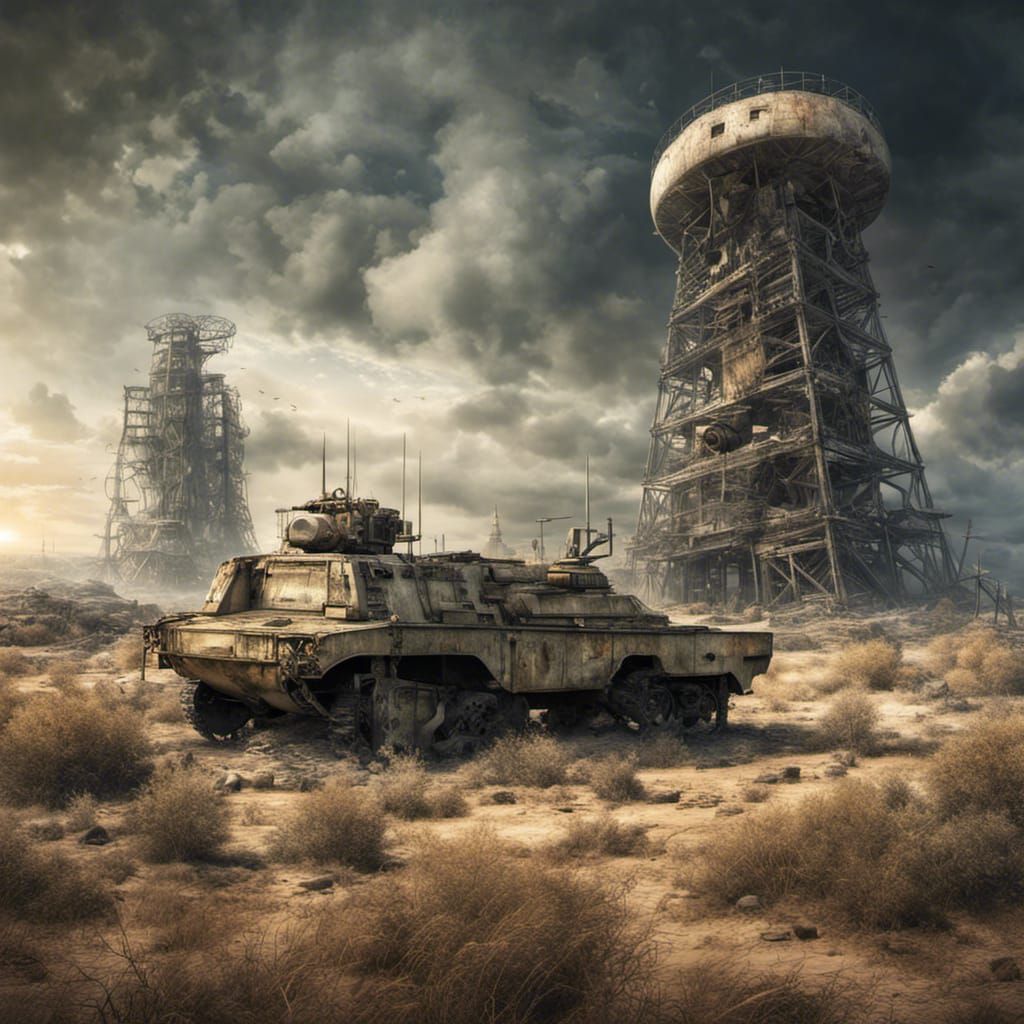 Post-Apocalyptic Landscape After Nuclear War