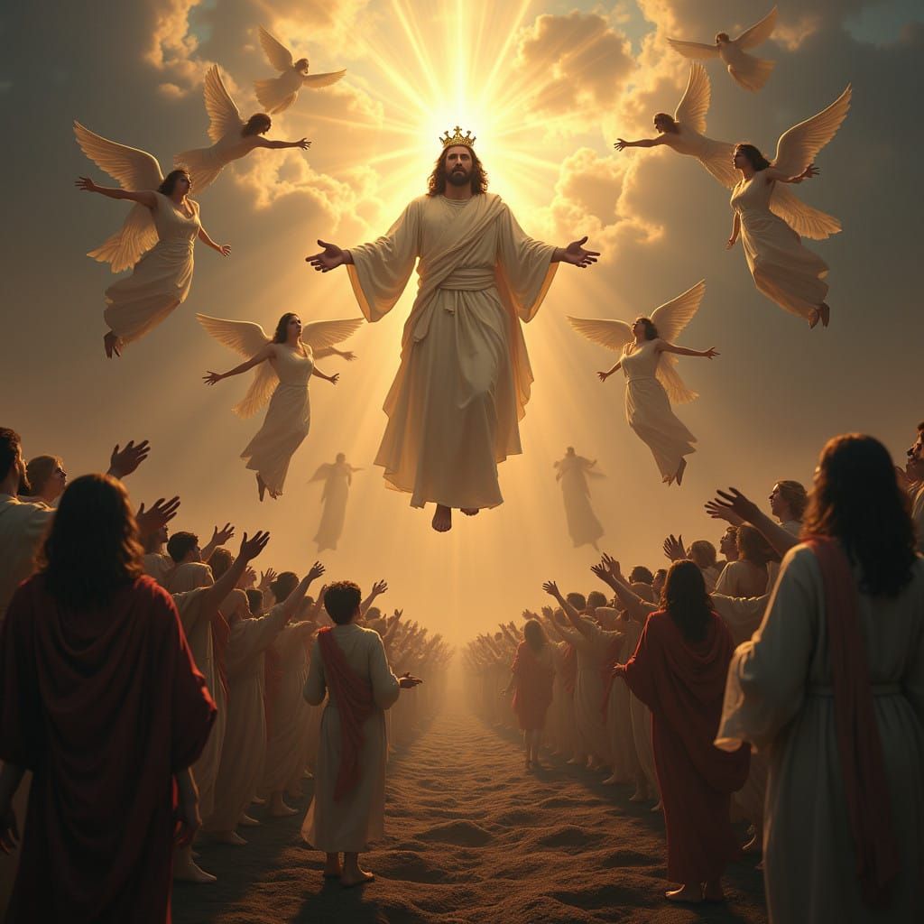 Jesus Descends in Radiant Glory, Angels Worship, Resurrected...