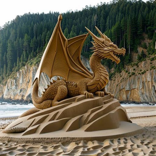 Detailed Sand Sculptures of People
