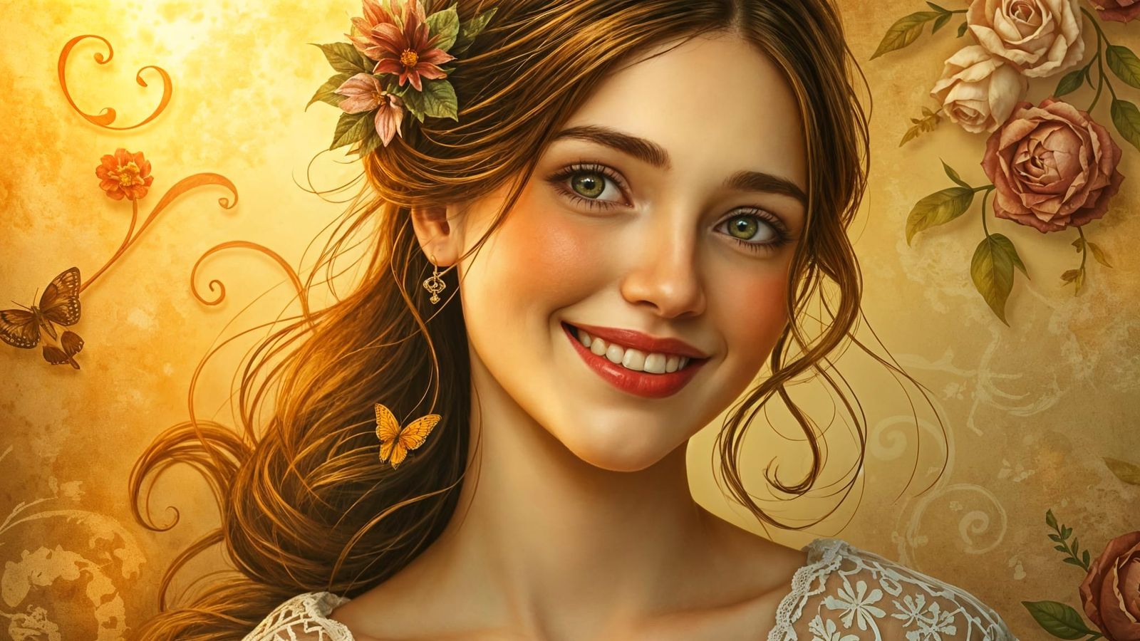 Dreamy Pop Star in a Romantic Moment