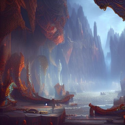 Detailed Matte Painting of Two Women