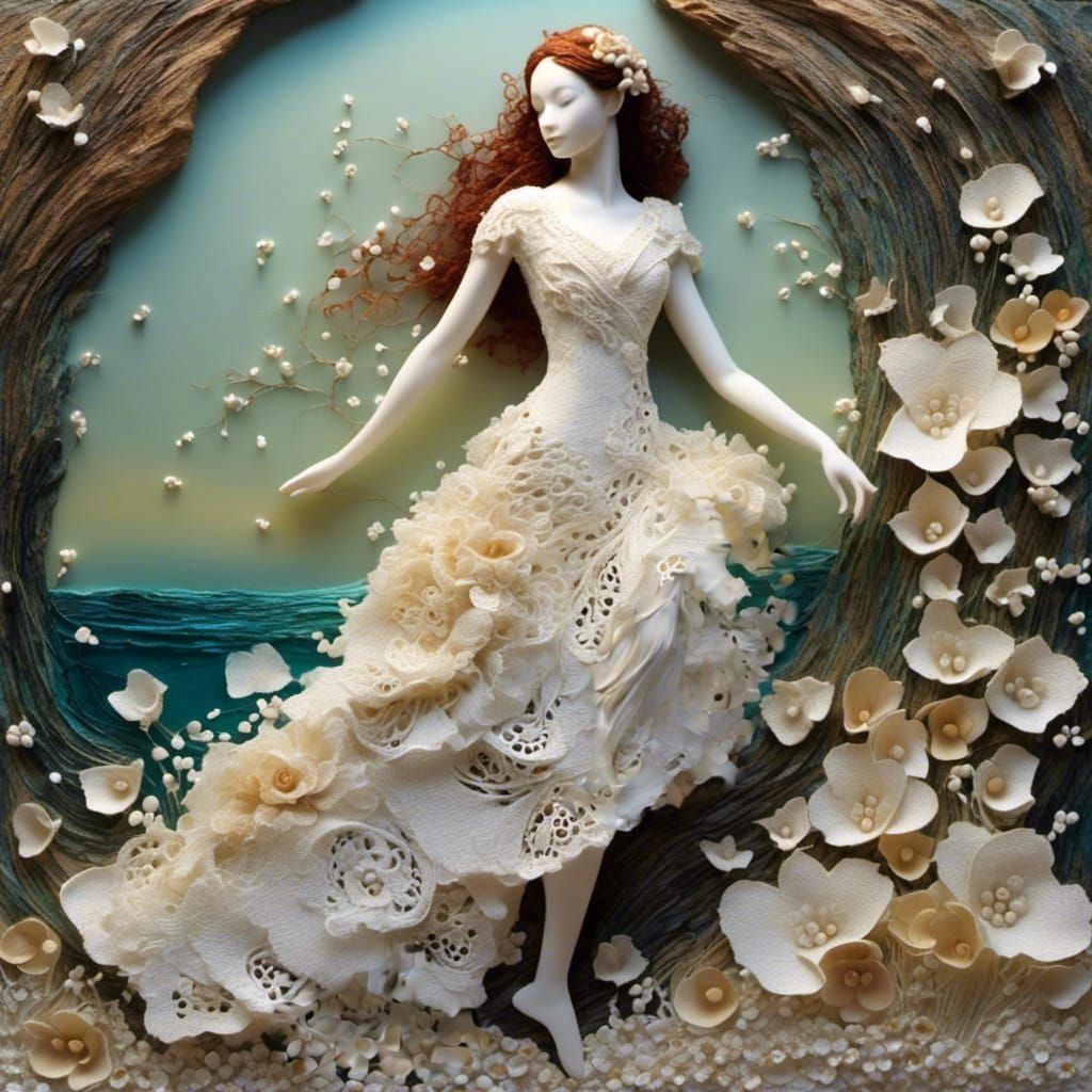 Seashell Dress in Baroque Style