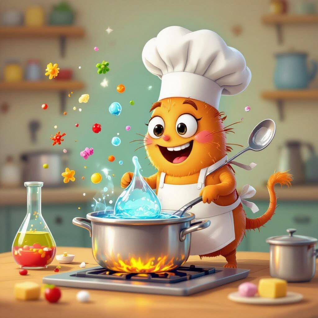 Cheeky Bacterium Chef Cooks Microscopic Meal in Water Drople...