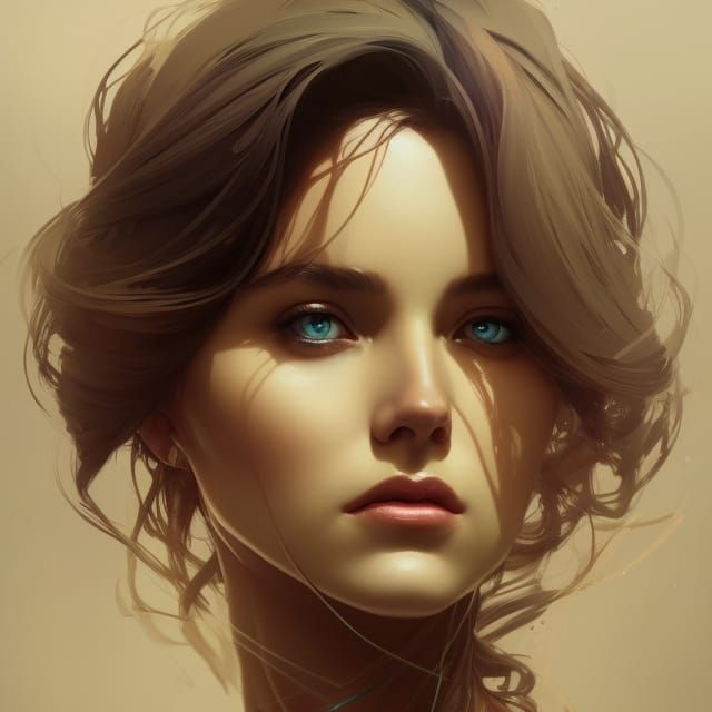 Gorgeous Woman Portrait in Hyperdetailed Digital Art