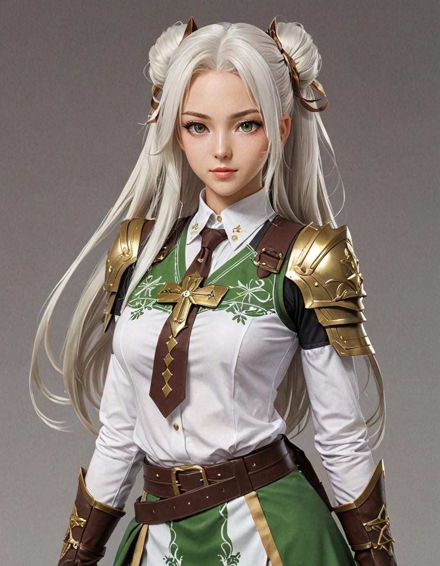 Anime Character with Sword Digital Illustration