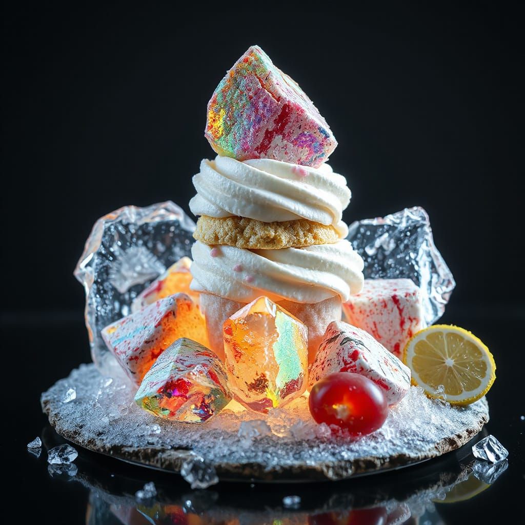 Expressionist Stones Scream for Ice Cream in Rococo Style
