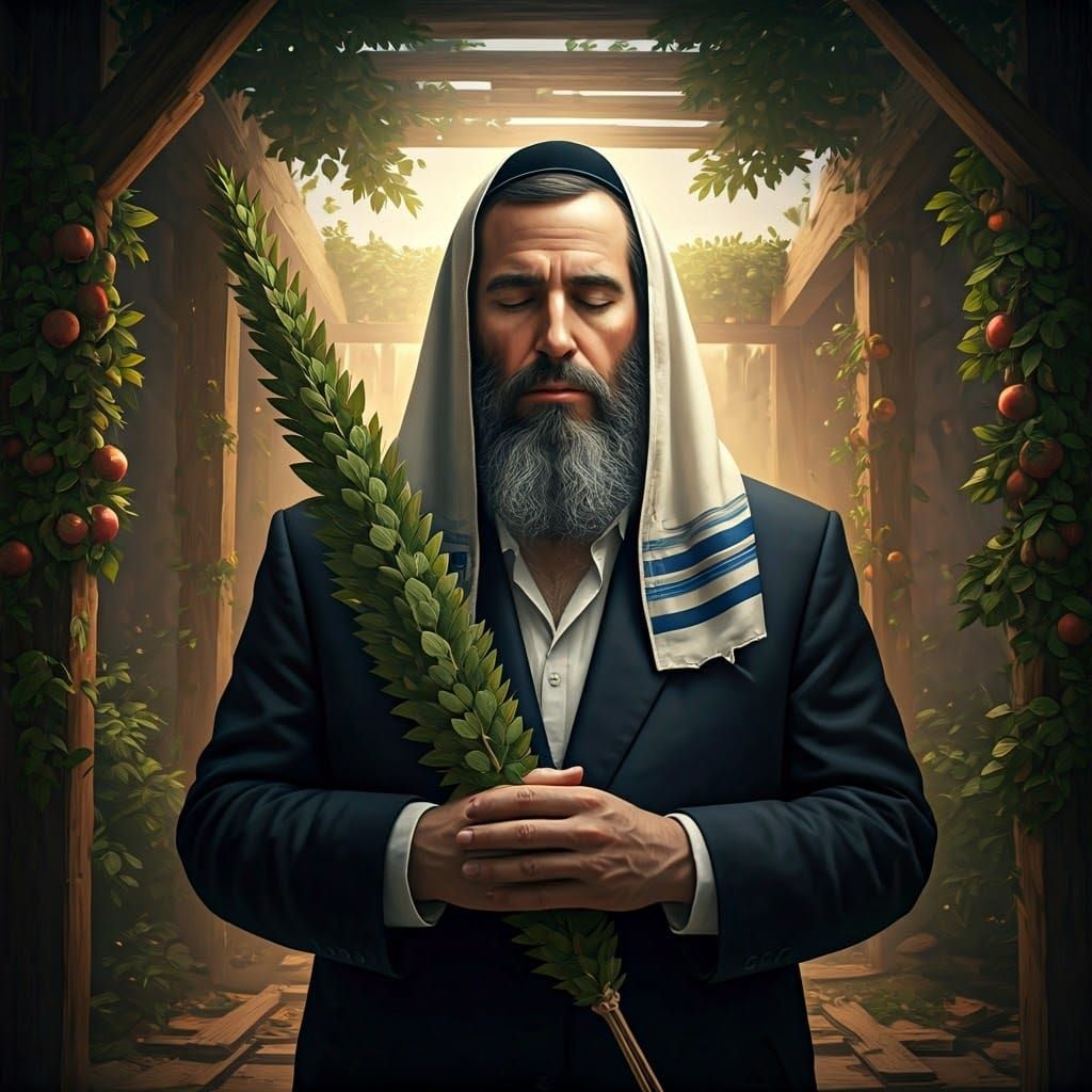 Ultra-Orthodox Man in Prayer, Digital Matte Painting