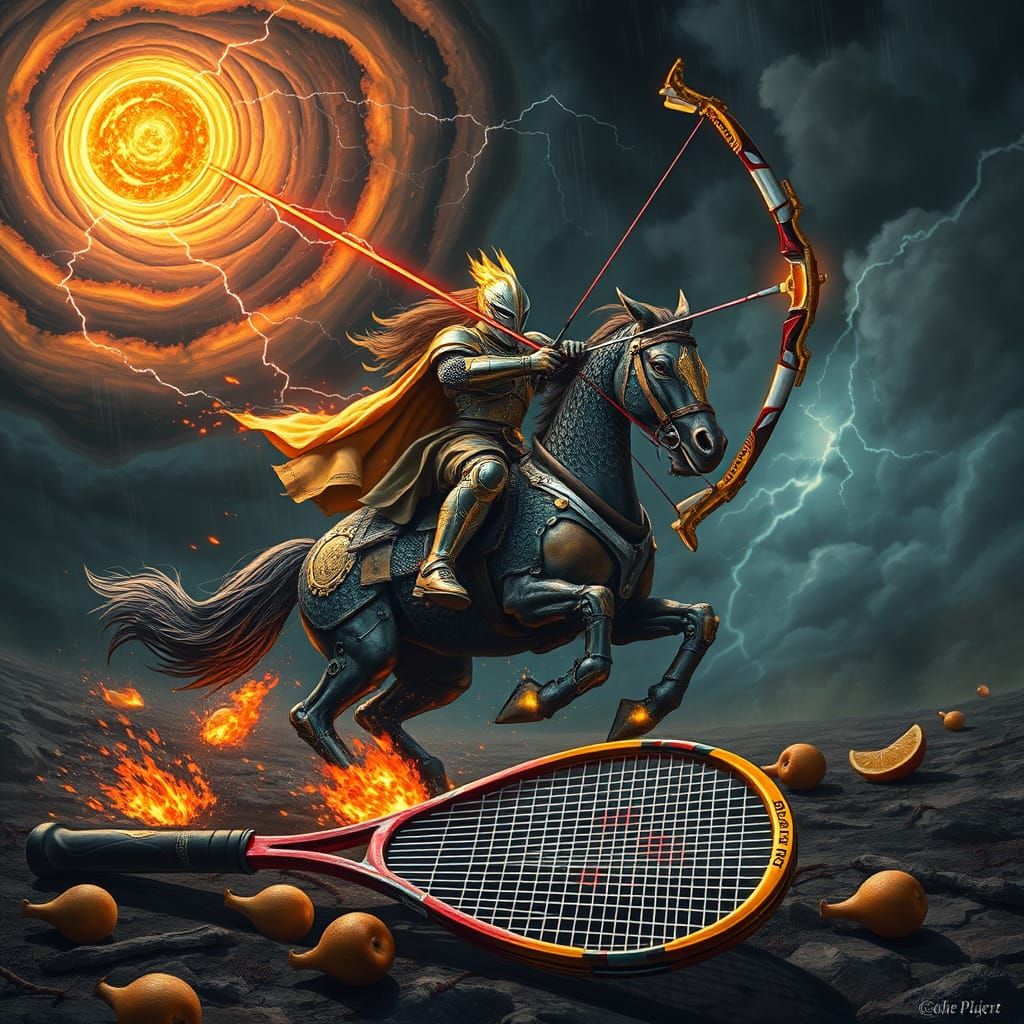 Solar Storm Joust in Cyberpunk Style