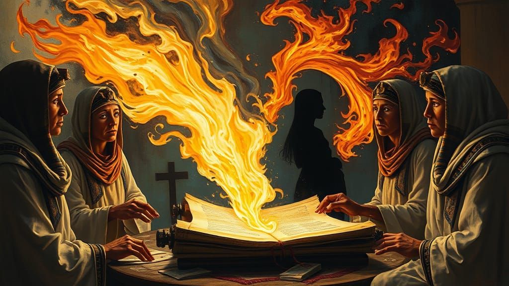 Ancient Scribes Witness Papyrus Scroll's Desecration by Ethe...