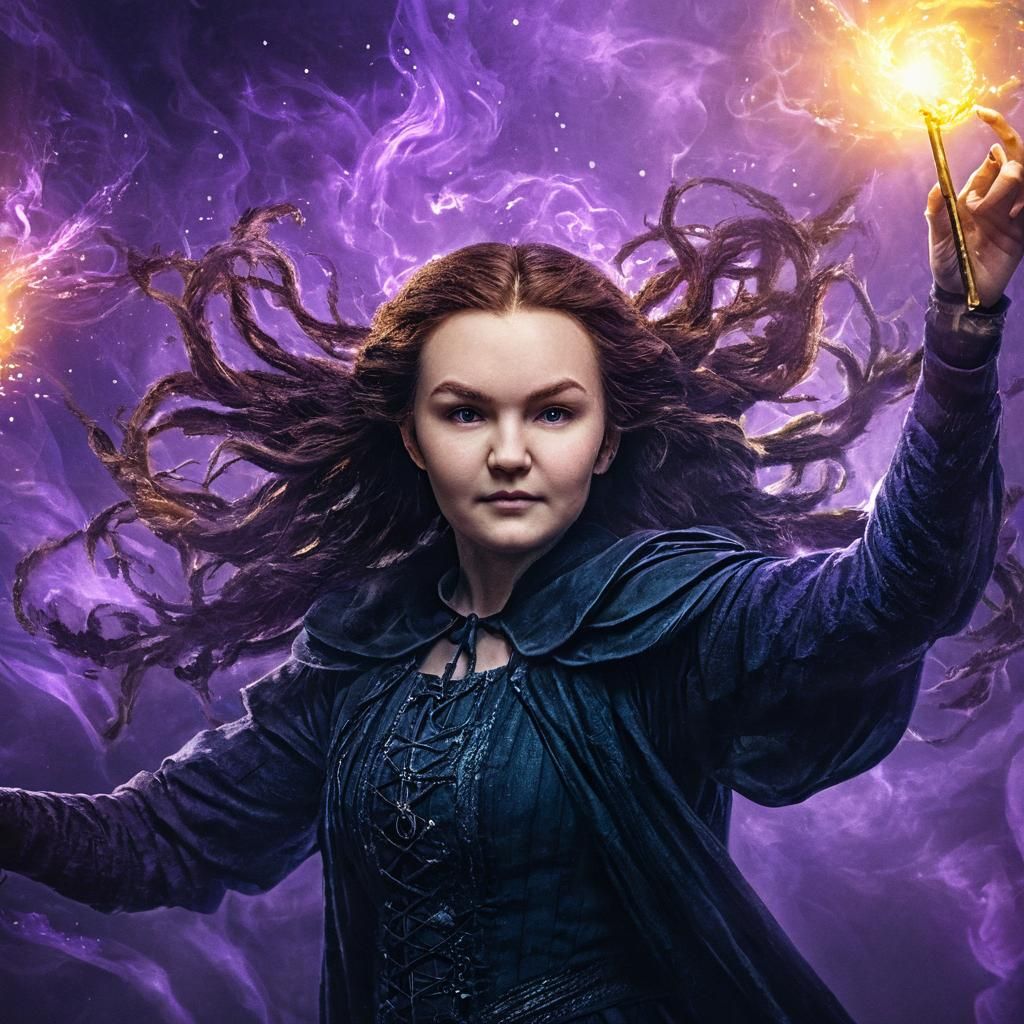 High Fae Witch Conjuring Magic in Dark Fantasy Art