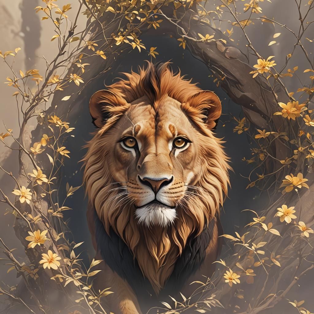 Simba in 3D Anime Style Inspired by WLOP