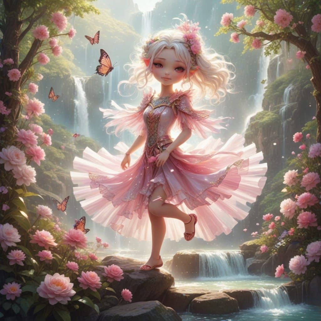 Whimsical Elf with Futuristic Hairstyle