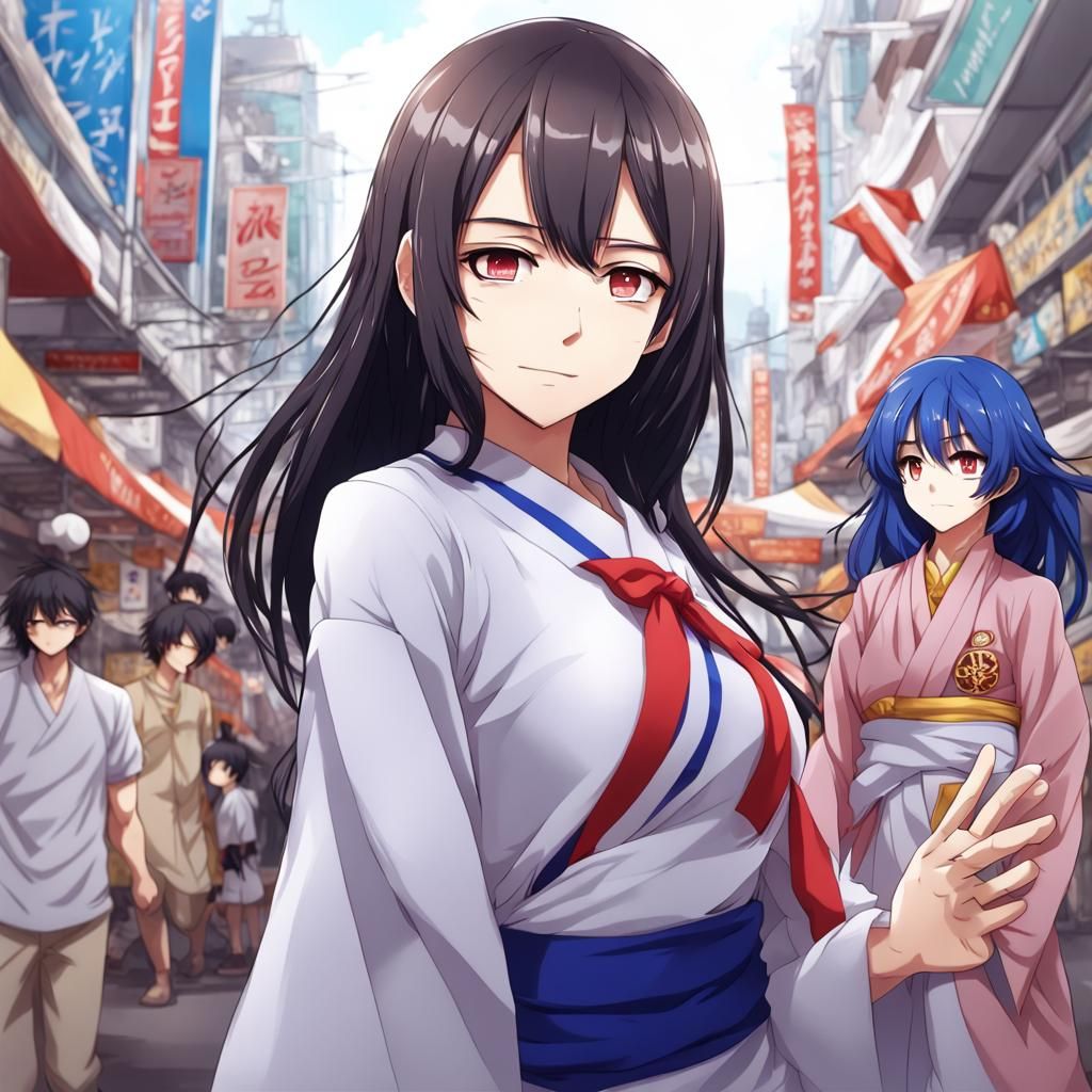 Malaysia as Anime Character in Key Visual Style